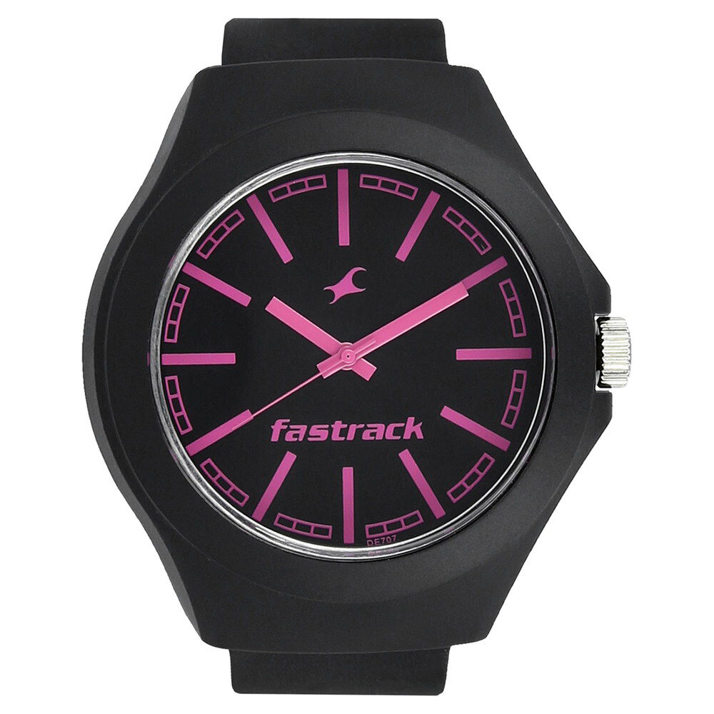 Fastrack Quartz Analog Black Dial Plastic Strap Watch for Unisex