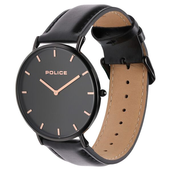 Police Quartz Analog Black Dial Leather Strap Watch for Men - image number 2