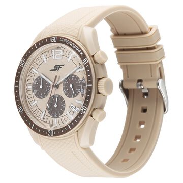 SF Genesis Bold Chronograph Watch for Men with Beige strap
