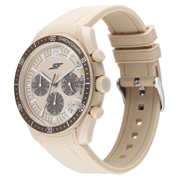 SF Genesis Bold Chronograph Watch for Men with Beige strap - image number 2