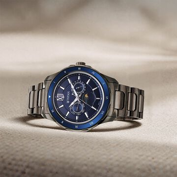 Titan Regalia Premium Blue Dial Stainless Steel Strap Watch for Men