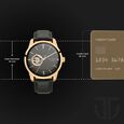Titan Automatic Open Heart Black Dial Black Leather Strap Watch for Men - image number 8