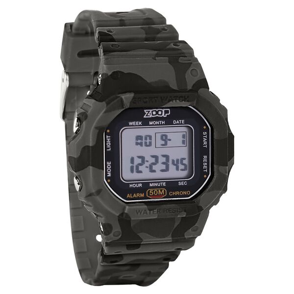 Zoop Digital Watch with LCD Dial And Camouflage Military Grey Strap for Boys Kids, from House of Titan - image number 2