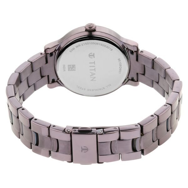 Titan Self Expression Purple Dial Analog Stainless Steel Strap Watch for Women - image number 4