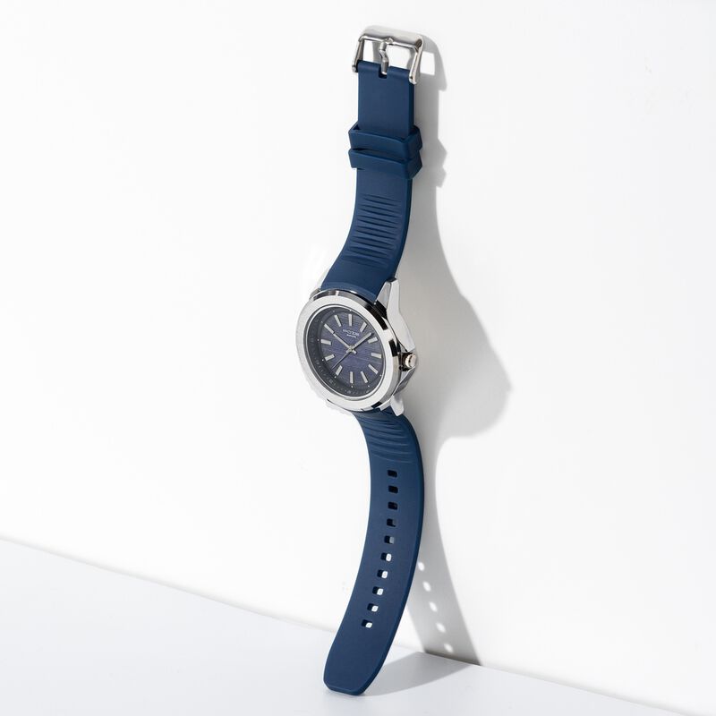 Sonata Poze Quartz Analog Blue Dial Plastic Strap Watch For Men