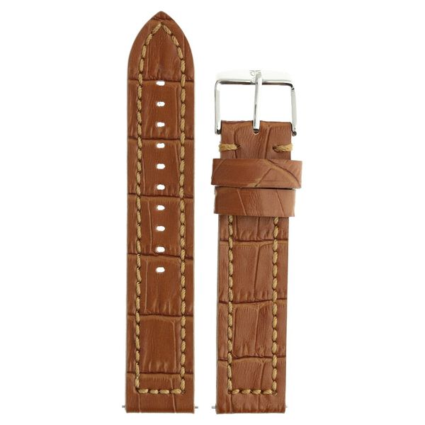 20 mm Tan Genuine Leather Strap for Men - image number 0
