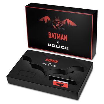 Police Batman Multifunction Black Dial Black Silicone Strap Watch For Men