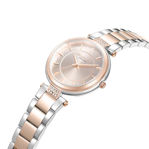 Kenneth Cole Quartz Analog Rose Gold Dial Two Toned Stainless Steel Strap Watch for Women - image number 3