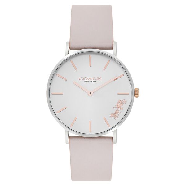 Coach Quartz Analog White Dial Leather Strap Watch for Women - image number 1