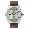 Fastrack Quartz Analog Silver Dial Leather Strap Watch for Guys - image number 0