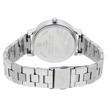 Fastrack Fundamentals Quartz Analog Blue Dial Stainless Steel Strap Watch for Girls