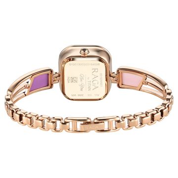 Titan Raga New You Quartz Analog Mother of Pearl Dial with Rose Quartz dial cover Watch for Women