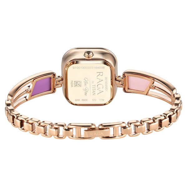 Titan Raga New You Quartz Analog Mother of Pearl Dial with Rose Quartz dial cover Watch for Women - image number 5