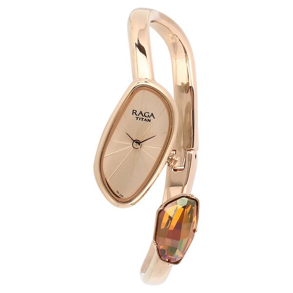 Titan Raga Espana Rose Gold Dial Women Watch With Metal Strap - image number 0