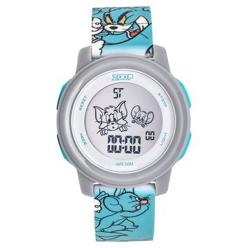 Zoop Tom & Jerry Digital Watch with Green Case and Green Multi Color Strap for Boys Girls Kids, from House of Titan