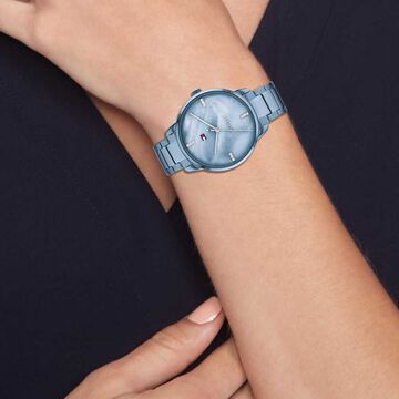 Tommy Hilfiger Quartz Analog Blue Dial Stainless Steel Strap Watch for Women