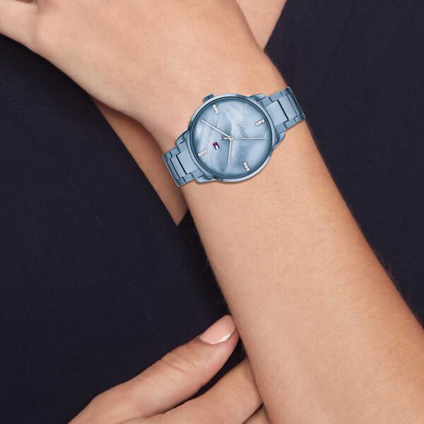 Tommy Hilfiger Quartz Analog Blue Dial Stainless Steel Strap Watch for Women - image number 3