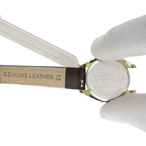 12 mm Brown Genuine Leather Strap for Women - image number 5