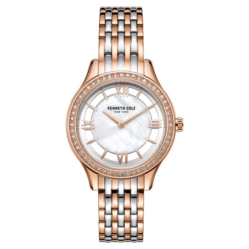 Kenneth Cole Quartz Analog Mother of Pearl Dial Stainless Steel Strap Watch for Women