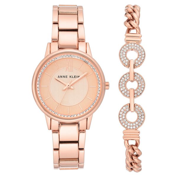 Anne Klein Quartz Analog Rose Gold Dial Stainless Steel Strap Watch for Women - image number 0
