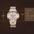 Titan Classic Slim Multifunction Multifunction Silver Dial Multicoloured Stainless Steel Strap Watch For Men - image number 2