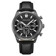 Police Quartz Multifunction Black Dial Black Leather Strap Watch For Men - image number 0