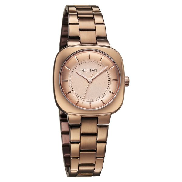 Titan Horizon Quartz Analog Brown Dial Stainless Steel Strap Watch For Women - image number 1
