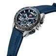 Ducati Quartz Chronograph Blue Dial Blue Silicone Strap Watch For Men - image number 1