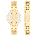 Anne Klein Quartz Analog Mother Of Pearl Round Dial Golden Metal Strap Watch For Women - image number 2
