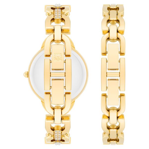 Anne Klein Quartz Analog Mother Of Pearl Round Dial Golden Metal Strap Watch For Women - image number 2