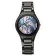 Edge Tessel Quartz Analog Blue Dial Blue Ceramic Strap Watch For Women