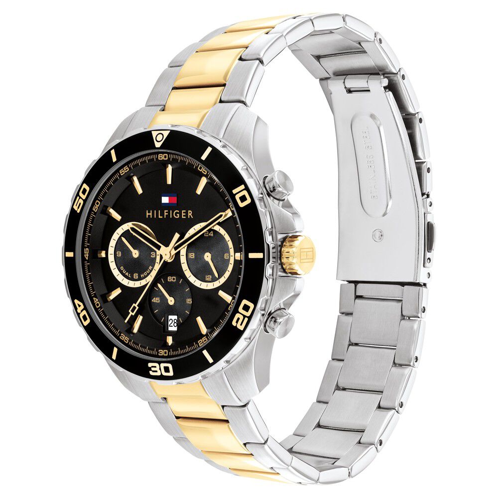 Buy Online Tommy Hilfiger Quartz Multifunction Black Stainless