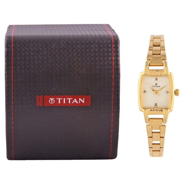 Titan Quartz Analog Silver Dial Stainless Steel Strap Watch for Women - image number 4