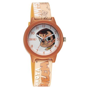 Zoop By Titan Chhota Bheem Quartz Analog White Dial Multicoloured Plastic Strap Watch For Kids