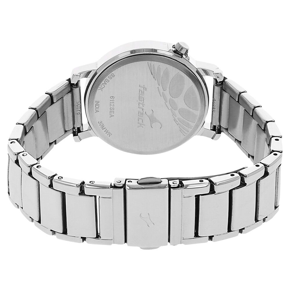 Buy Online Fastrack Quartz Analog Silver Dial Stainless Steel Strap Watch for Girls nn6112sm01 Titan