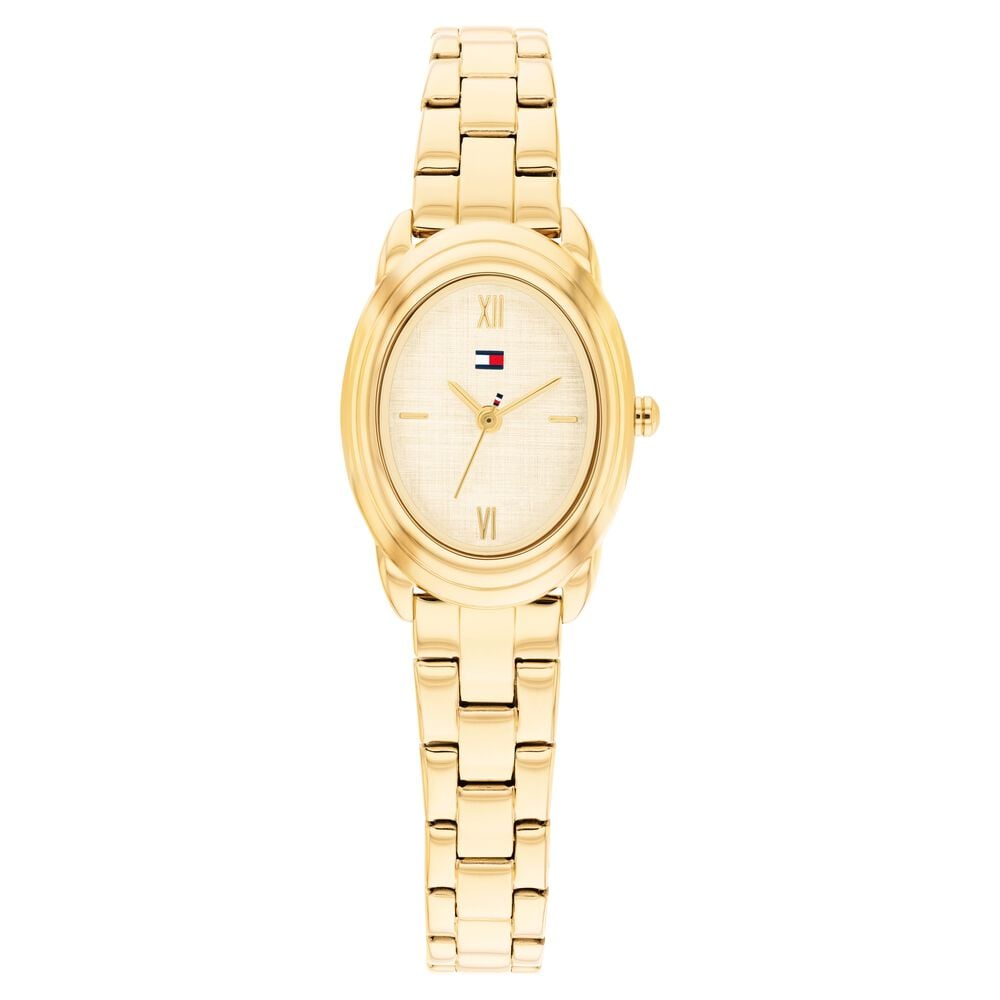 Tommy Hilfiger Quartz Analog Champagne Dial Golden Stainless Steel Strap Watch For Women-image-28