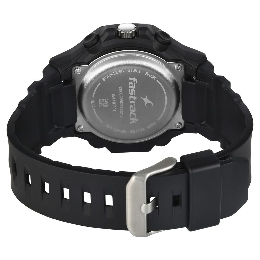 Buy Online Fastrack Streetstyle Quartz Digital Black Dial Black PU