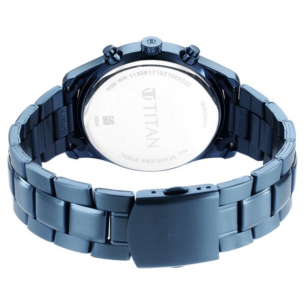Titan Neo Splash Quartz Analog with Date Blue Dial Blue Stainless Steel Strap Watch For Men - image number 5