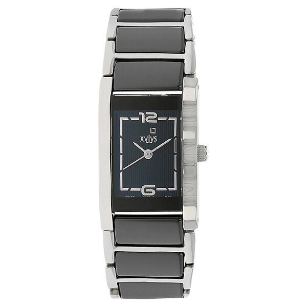 Xylys Swiss Analog Two Toned Stainless Steel And Ceramic Strap and Black Dial Watch For Women - image number 0