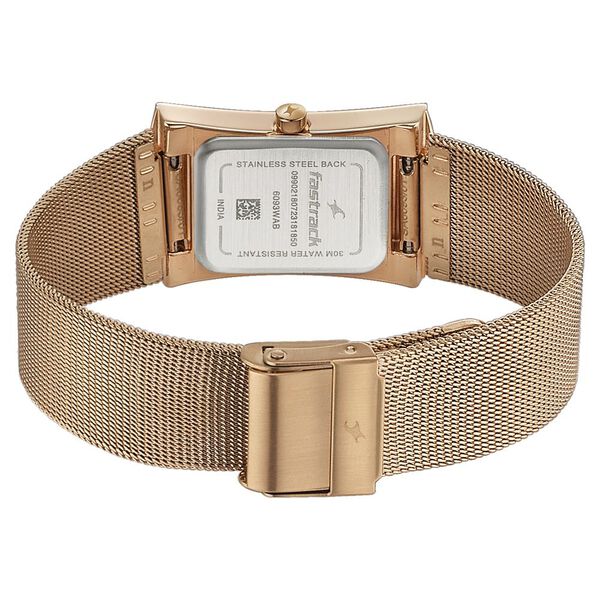 Fastrack Pulse Quartz Analog Two Toned Dial Stainless Steel Strap Watch for Girls - image number 4