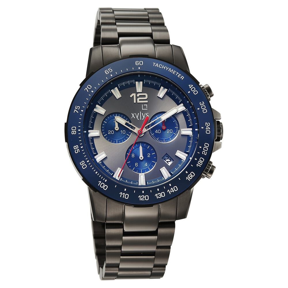 Buy Online Xylys Swiss Quartz Grey Dial Grey Stainless Steel Strap