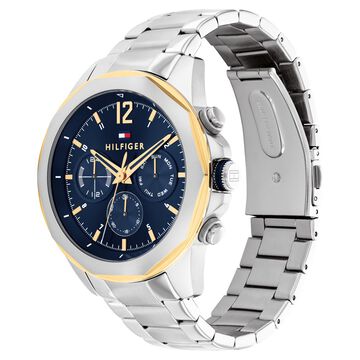 Tommy Hilfiger Blue Dial Silver Stainless Steel Strap Watch for Men