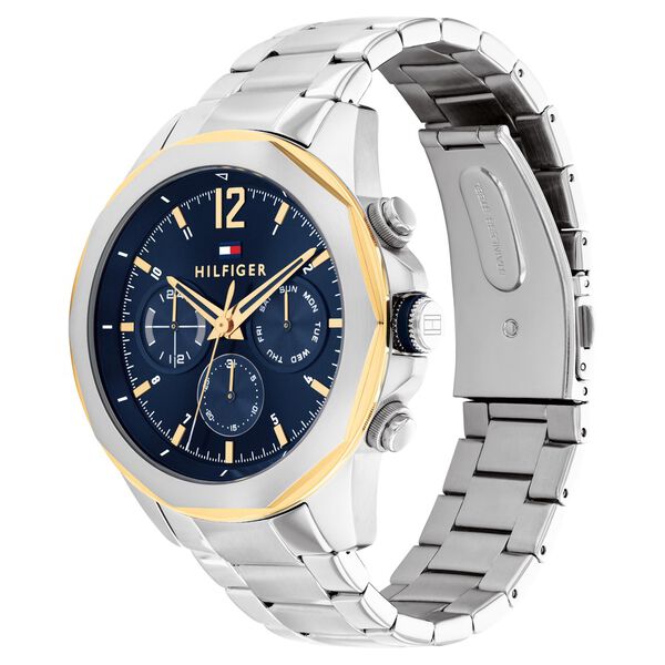 Tommy Hilfiger Blue Dial Silver Stainless Steel Strap Watch for Men - image number 1