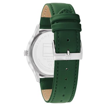 Tommy Hilfiger Quartz Analog Green Dial Leather Strap Watch for Women