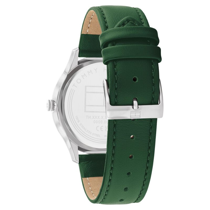 Tommy Hilfiger Quartz Analog Green Dial Leather Strap Watch for Women - image number 2