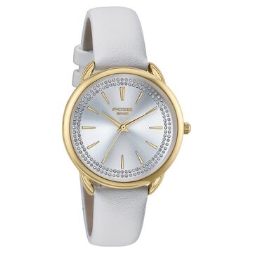 Sonata Poze Quartz Analog Silver Dial Leather Strap Watch For Women