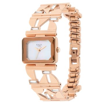 Titan Raga Love All Mother Of Pearl Dial Analog Metal Strap watch for Women