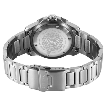 Titan Zero Hour Diver's 100m Analog with Black Dial Silver Stainless Steel Strap Watch for Men