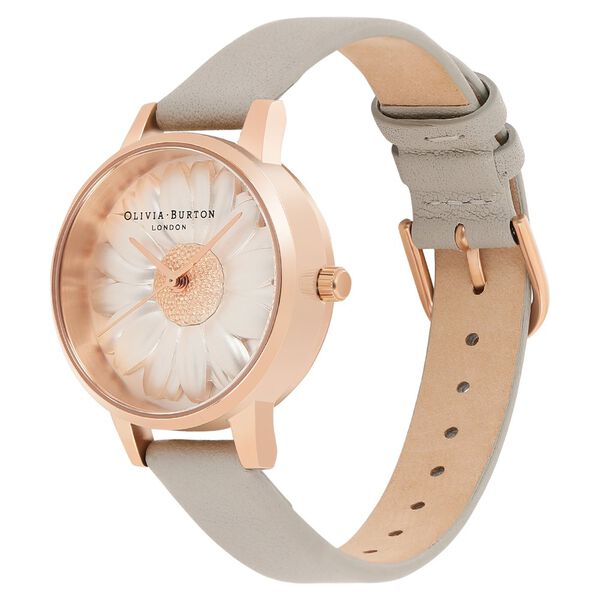 Olivia Burton Quartz Analog Multicoloured Dial Leather Strap Watch for Women - image number 2
