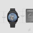 Fastrack Automatics Collection Blue Dial Black Stainless Steel Strap Watch For Guys - image number 3